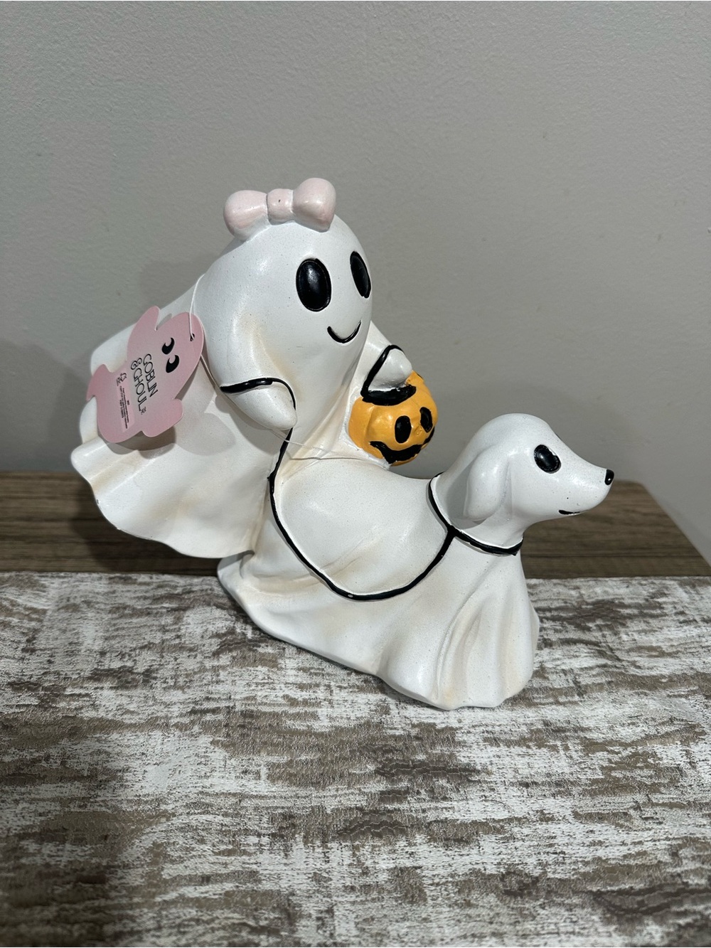New Viral Goblin & Ghoul Ghost with Pink Bow Walking Ghost Dog